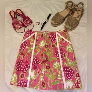 Lilly Pulitzer Vintage Originals skirt Roslyn Hotty Pink Bloomer Floral